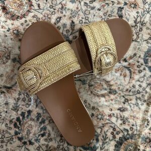 Andiamo Gold Woven Sandals